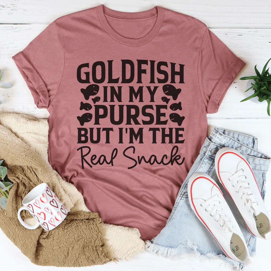 Goldfish In My Purse But I'm The Real Snack Tee product image 4
