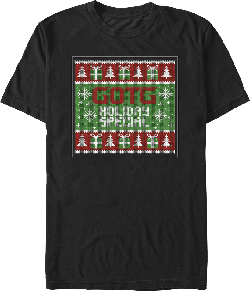 GOTG Holiday Special Faux Ugly Sweater Marvel Comics T-Shirt product image 1