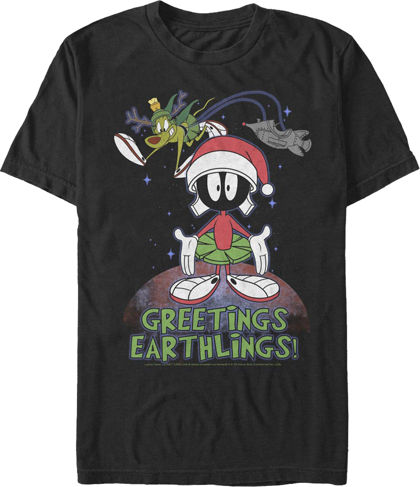 Greetings Earthlings Marvin The Martian Looney Tunes T-Shirt product image 1