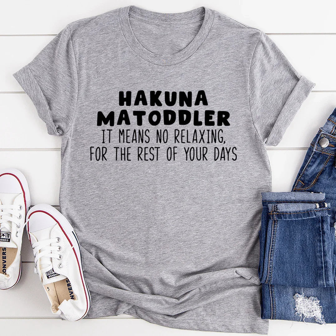 Toddler Mom Relatable Graphic Tee – \"Hakuna Matoddler\" product image 2
