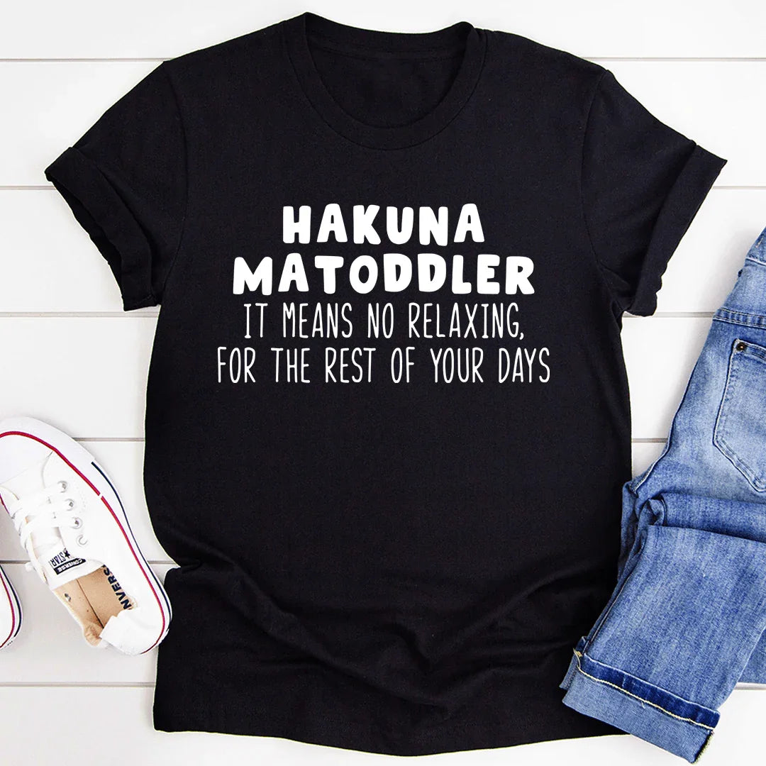 Toddler Mom Relatable Graphic Tee – \"Hakuna Matoddler\" product image 3