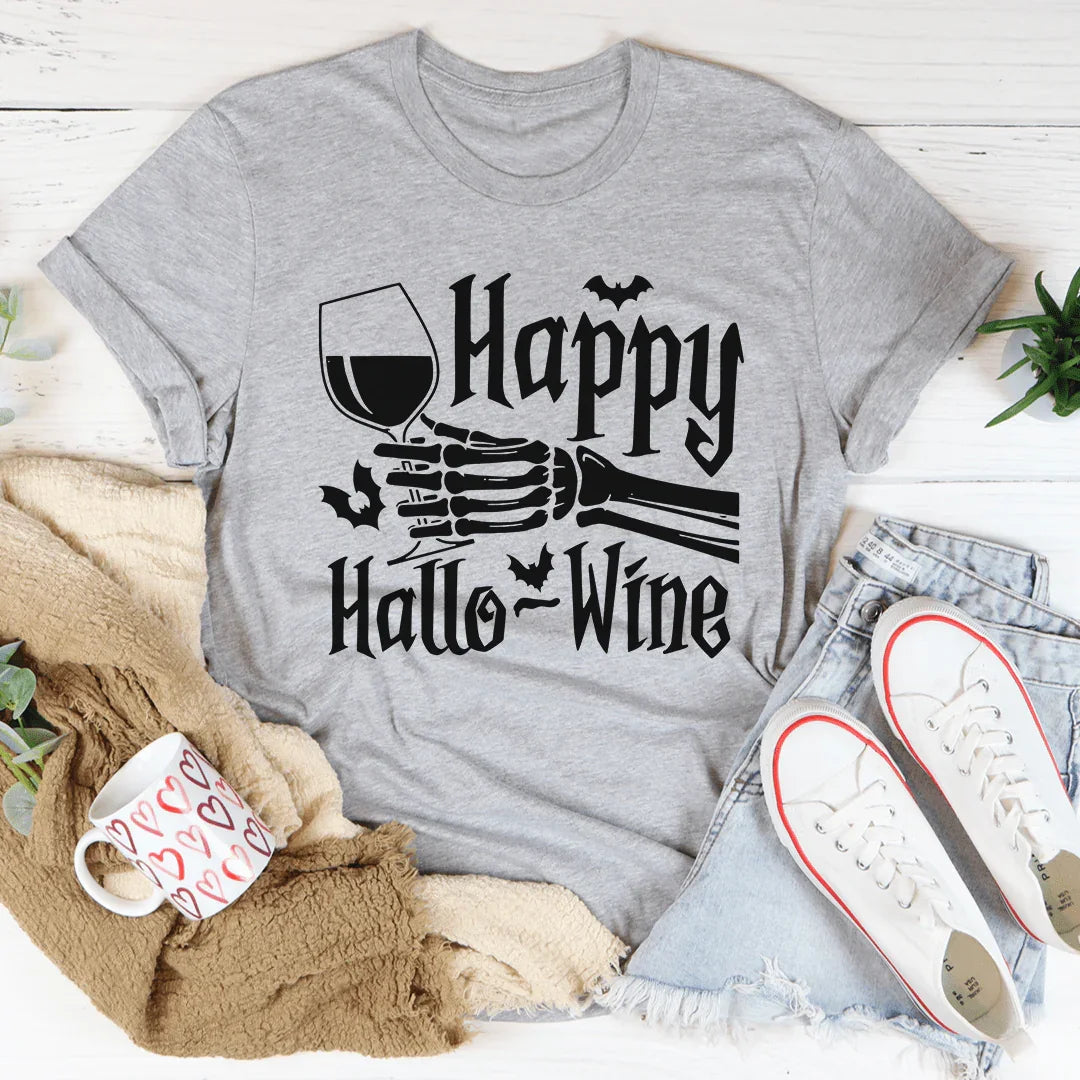 Happy Hallowine Skull Hand Tee product image 3