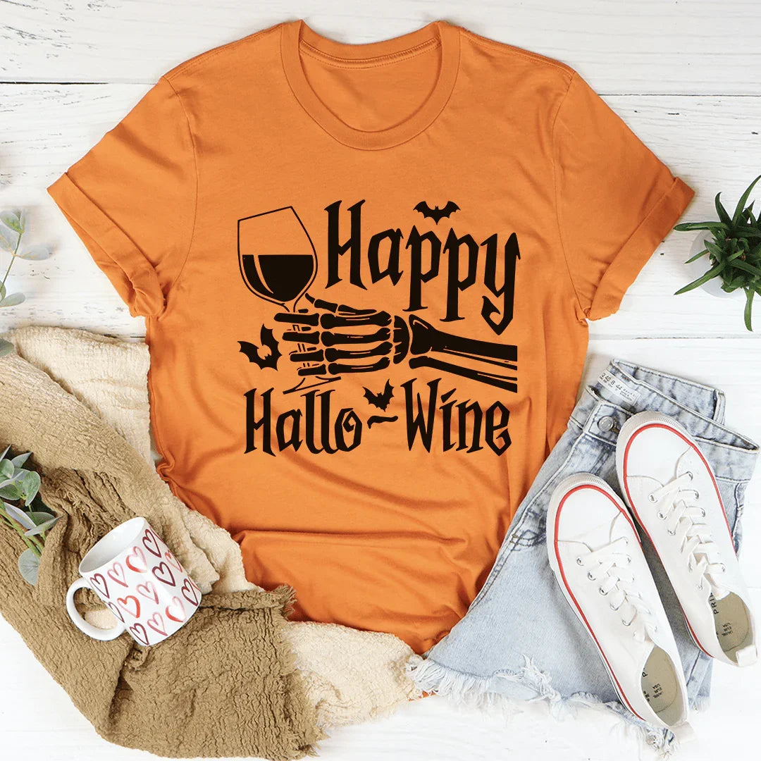 Happy Hallowine Skull Hand Tee product image 4