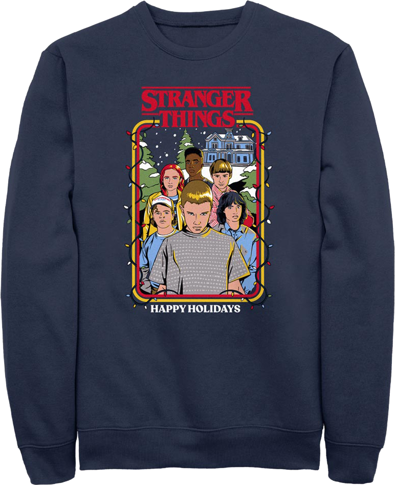 Happy Holidays Stranger Things Sweatshirt product image 1