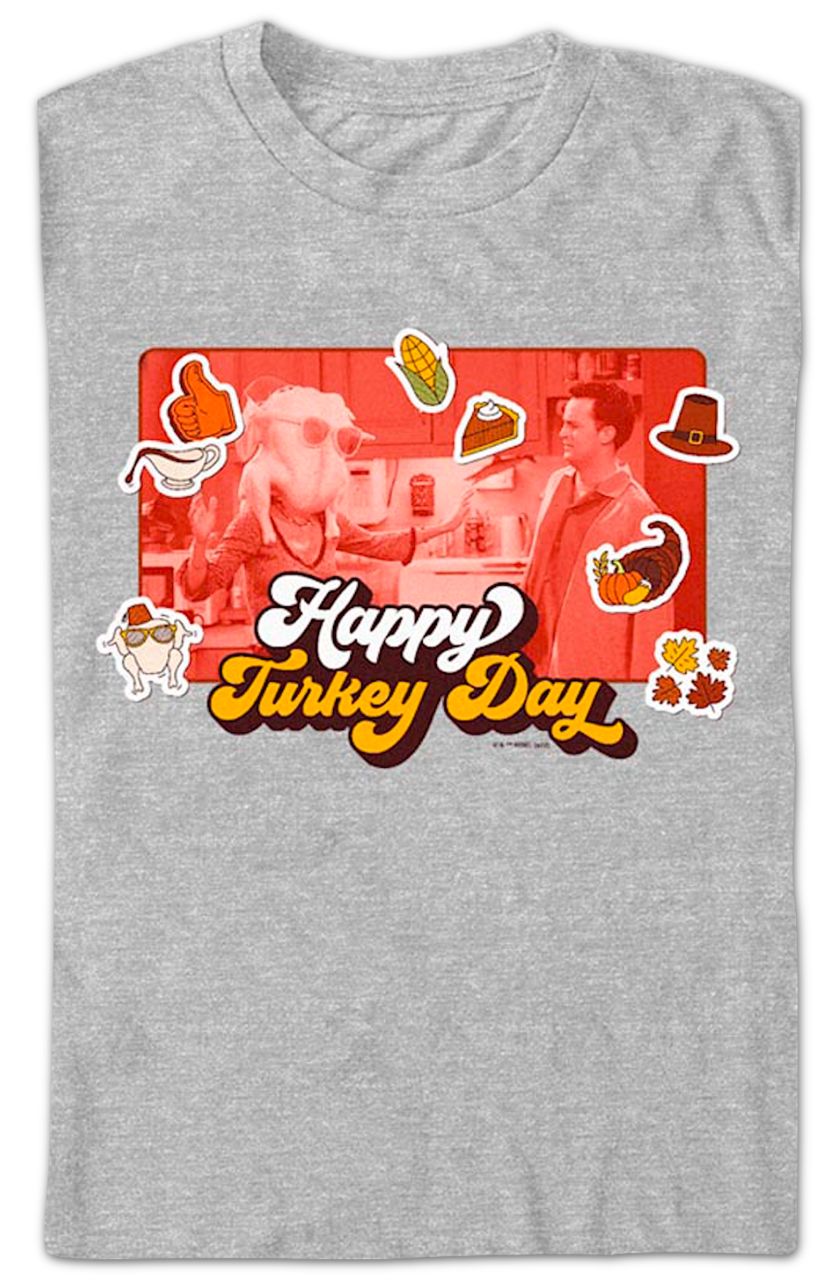 Happy Turkey Day Collage Friends T-Shirt product image 2