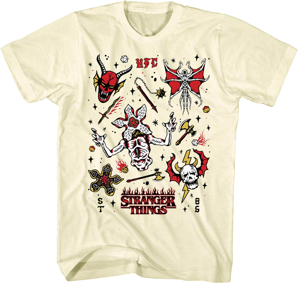 Hellfire Club Collage Stranger Things T-Shirt product image 1