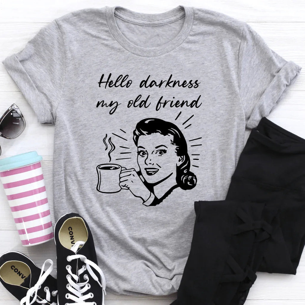 Coffee Lover Sarcastic Graphic Tee – Hello Darkness My Old product image 2