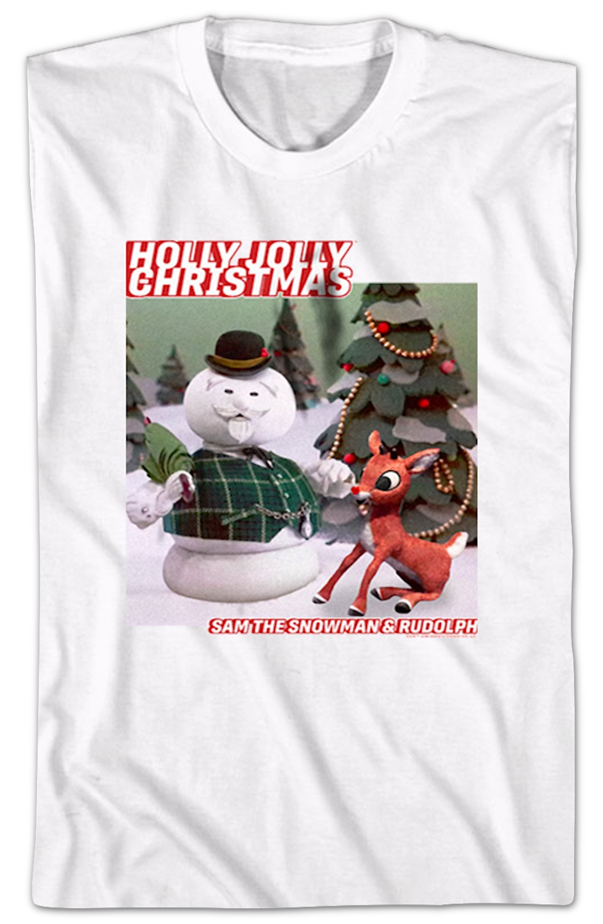 Holly Jolly Christmas Rudolph The Red Nosed Reindeer T-Shirt product image 1