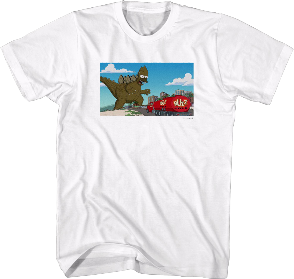 Homerzilla Attacks The Simpsons T-Shirt product image 1