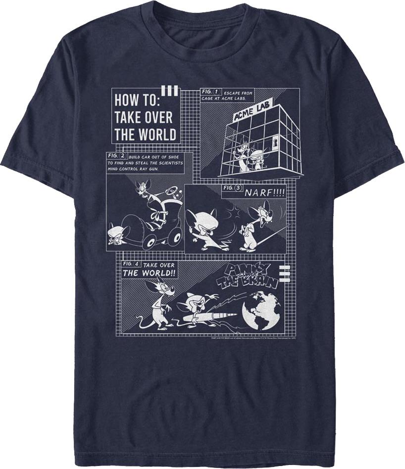 How to Take Over the World Pinky and Brain T-Shirt product image 1
