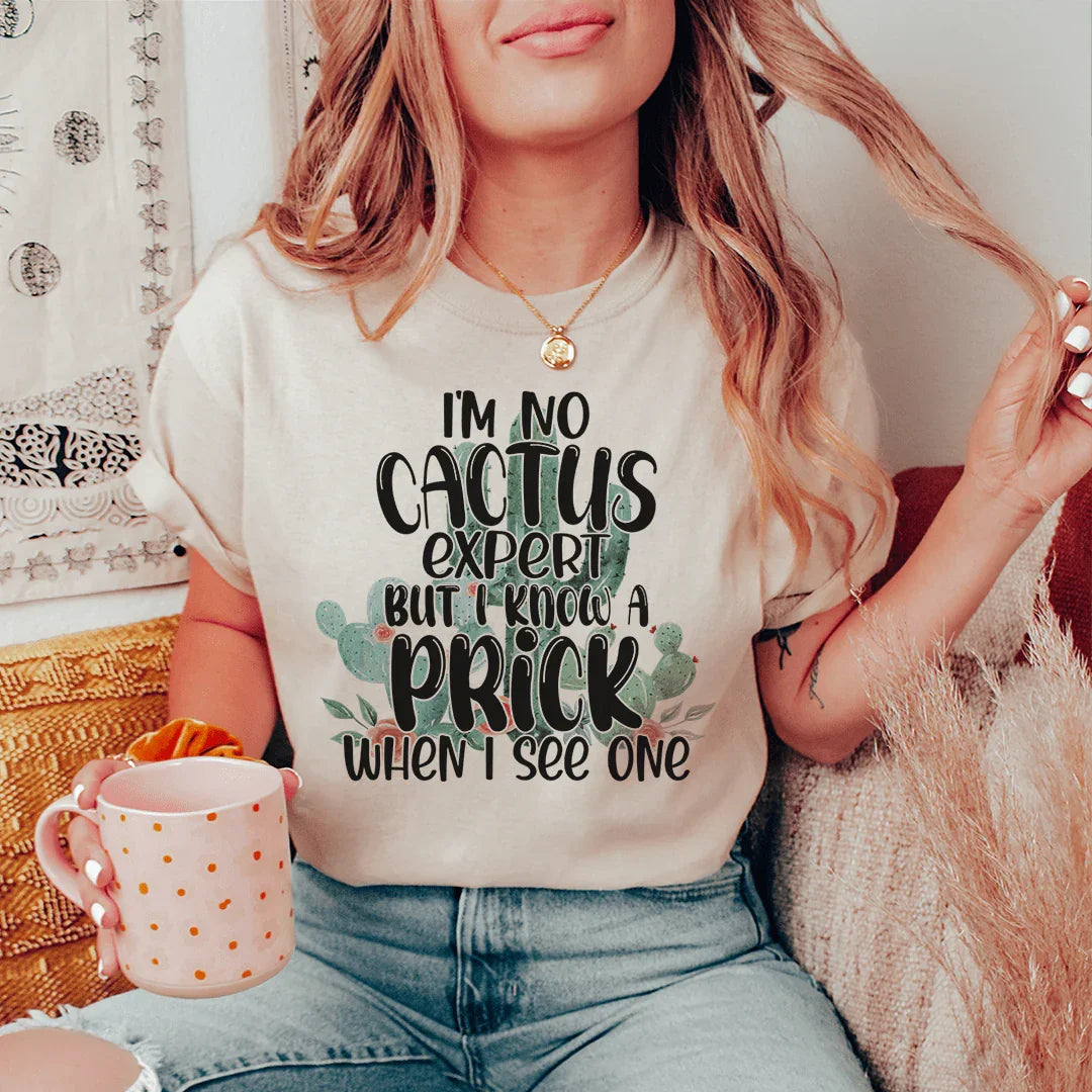 Sarcastic Plant Lover Casual Top – I'm No Cactus Expert But product image 1