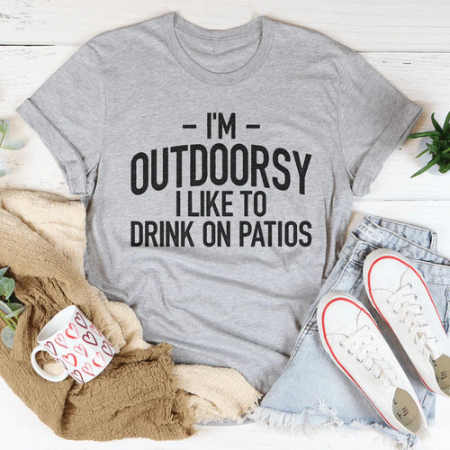 "I'm Outdoorsy I Drink Wine On Patios" – Funny Graphic product image 2