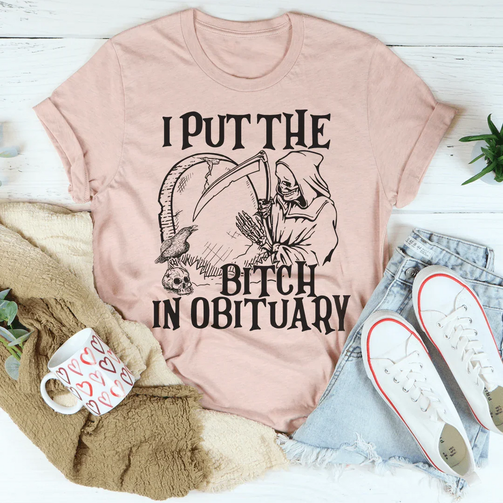 I Put The B In Obituary Tee product image 4