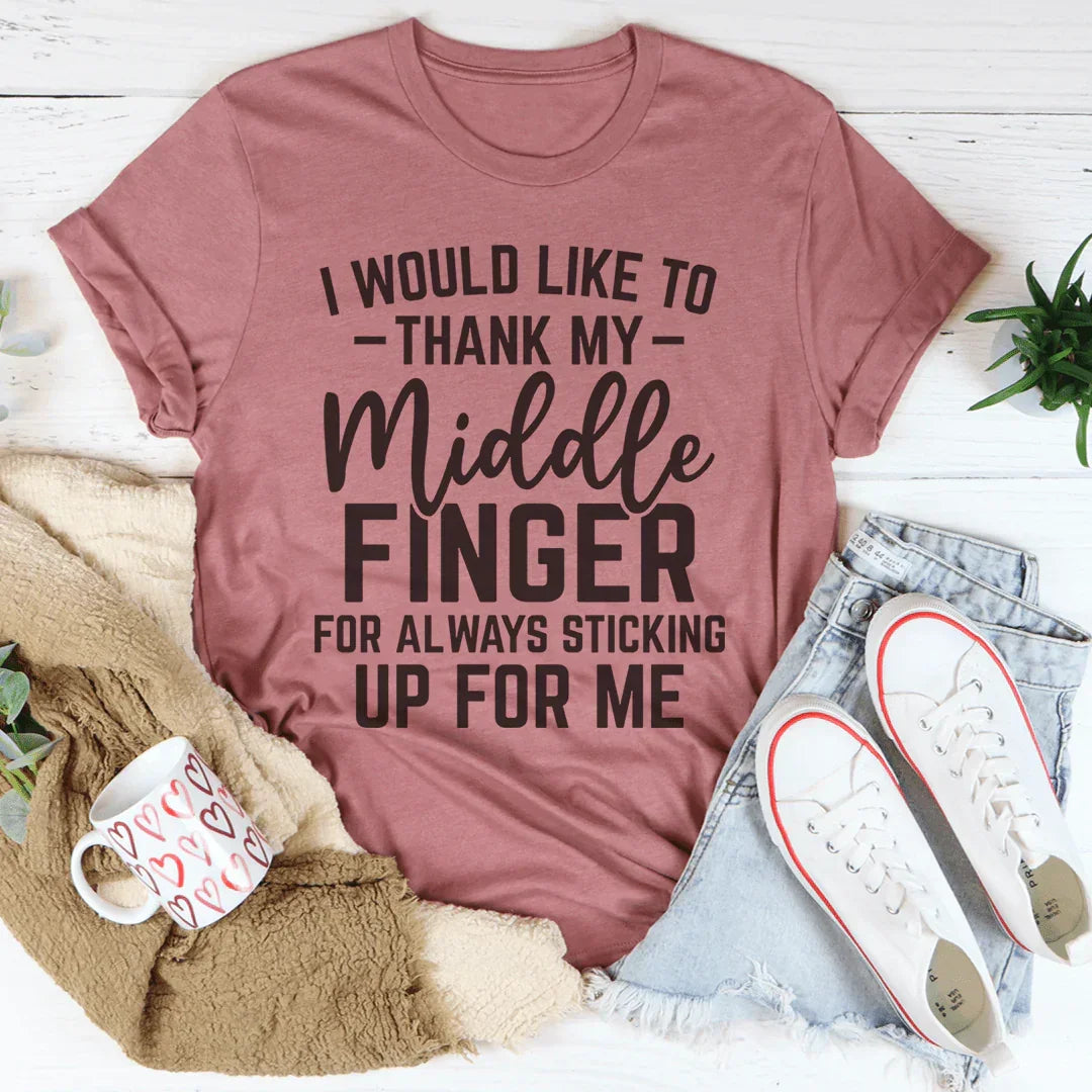 I Would Like To Thank My Middle Finger Tee product image 3