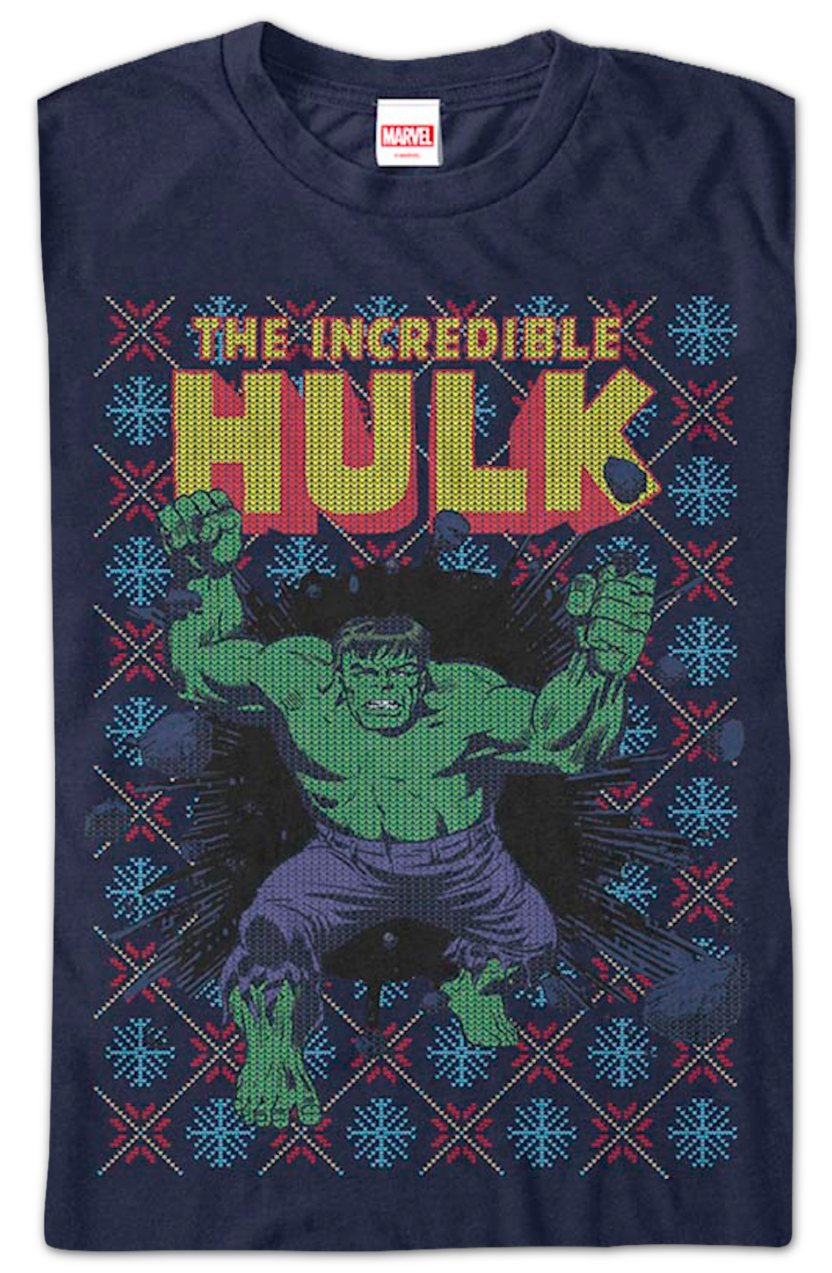 Incredible Hulk Faux Ugly Christmas Sweater Marvel Comics product image 2