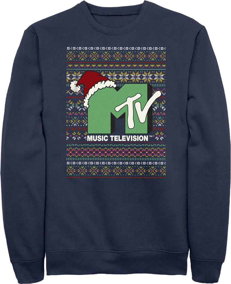 Logo Faux Ugly Christmas Sweater MTV Sweatshirt product image 1