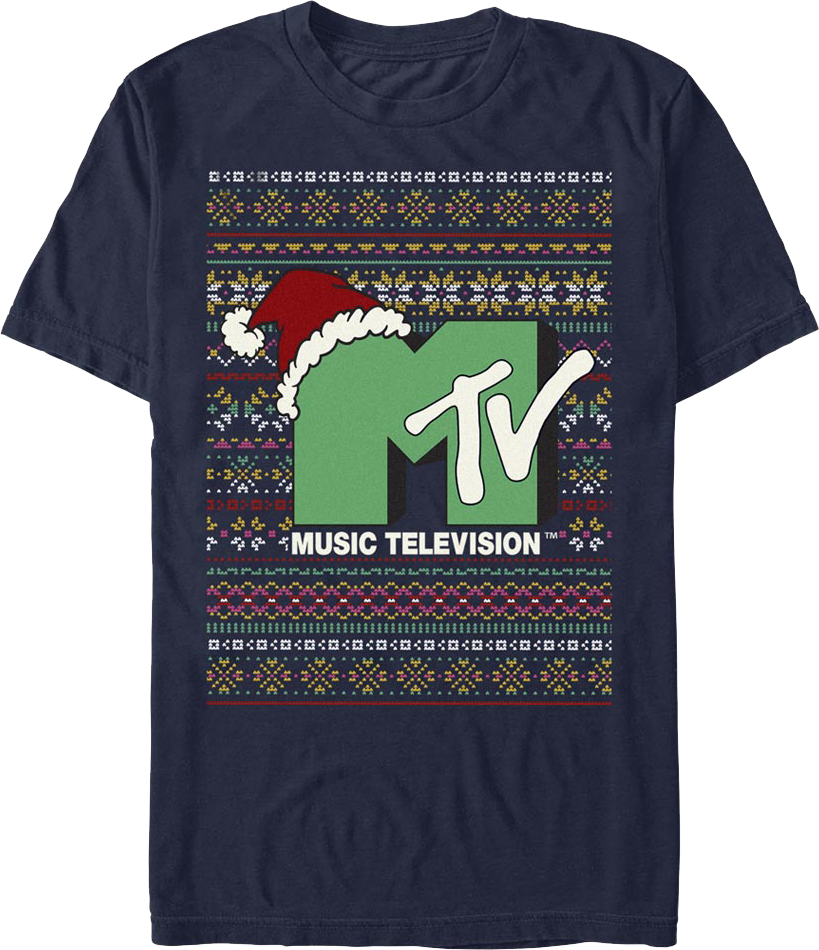 Logo Faux Ugly Christmas Sweater MTV T-Shirt product image 1
