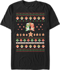 Luigi And Mario Faux Ugly Christmas Sweater Nintendo T-Shirt product image 1