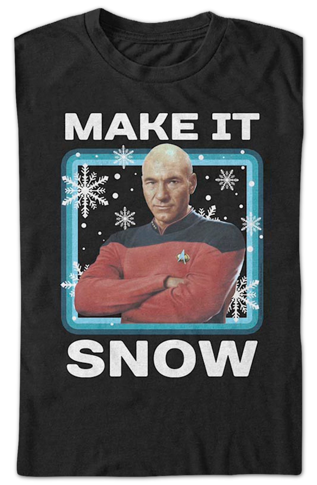 Make It Snow Star Trek The Next Generation T-Shirt product image 2