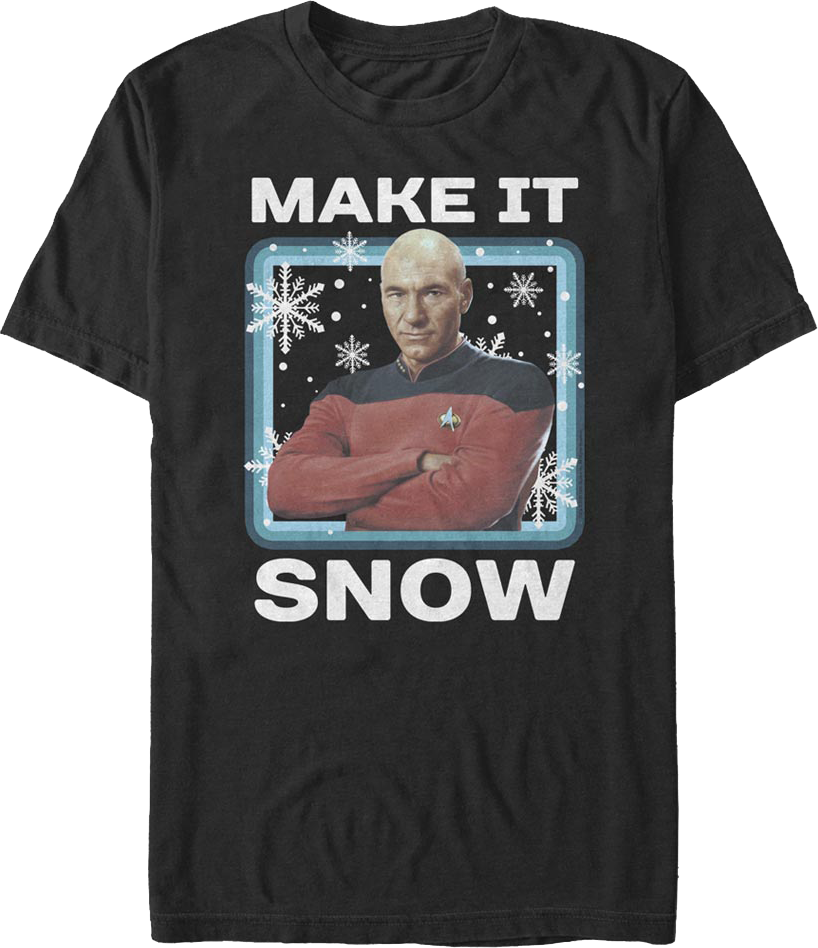 Make It Snow Star Trek The Next Generation T-Shirt product image 1