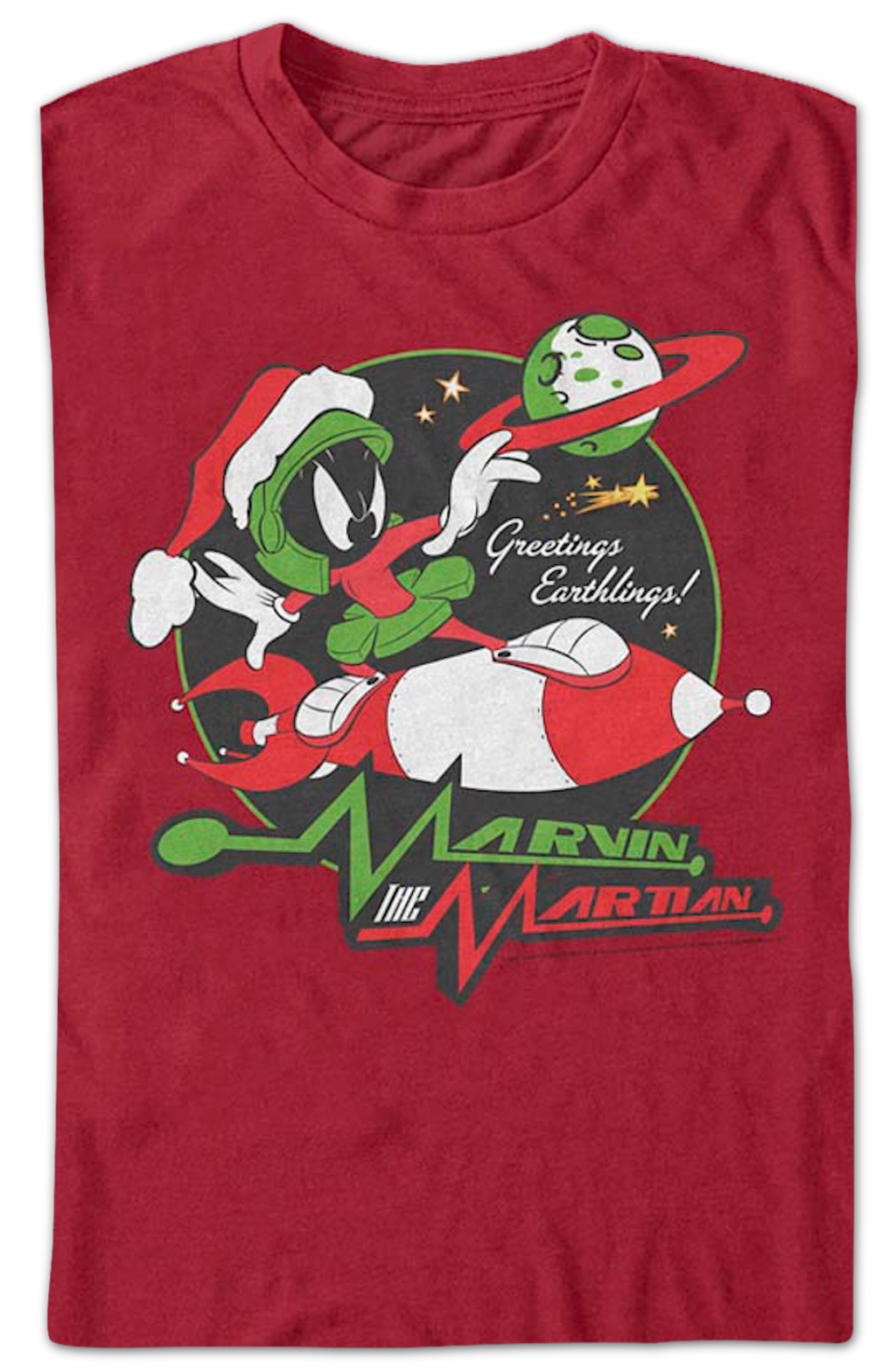 Marvin The Marian Greetings Earthlings Looney Tunes T-Shirt product image 2