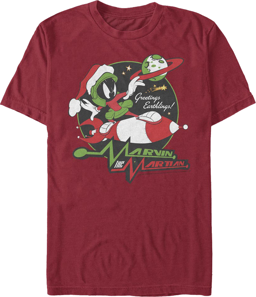 Marvin The Marian Greetings Earthlings Looney Tunes T-Shirt product image 1