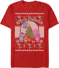 Merry Christmas Faux Ugly Sweater Care Bears T-Shirt product image 1