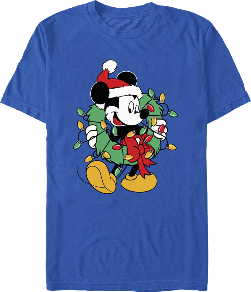 Mickey Mouse Christmas Wreath Disney T-Shirt product image 1