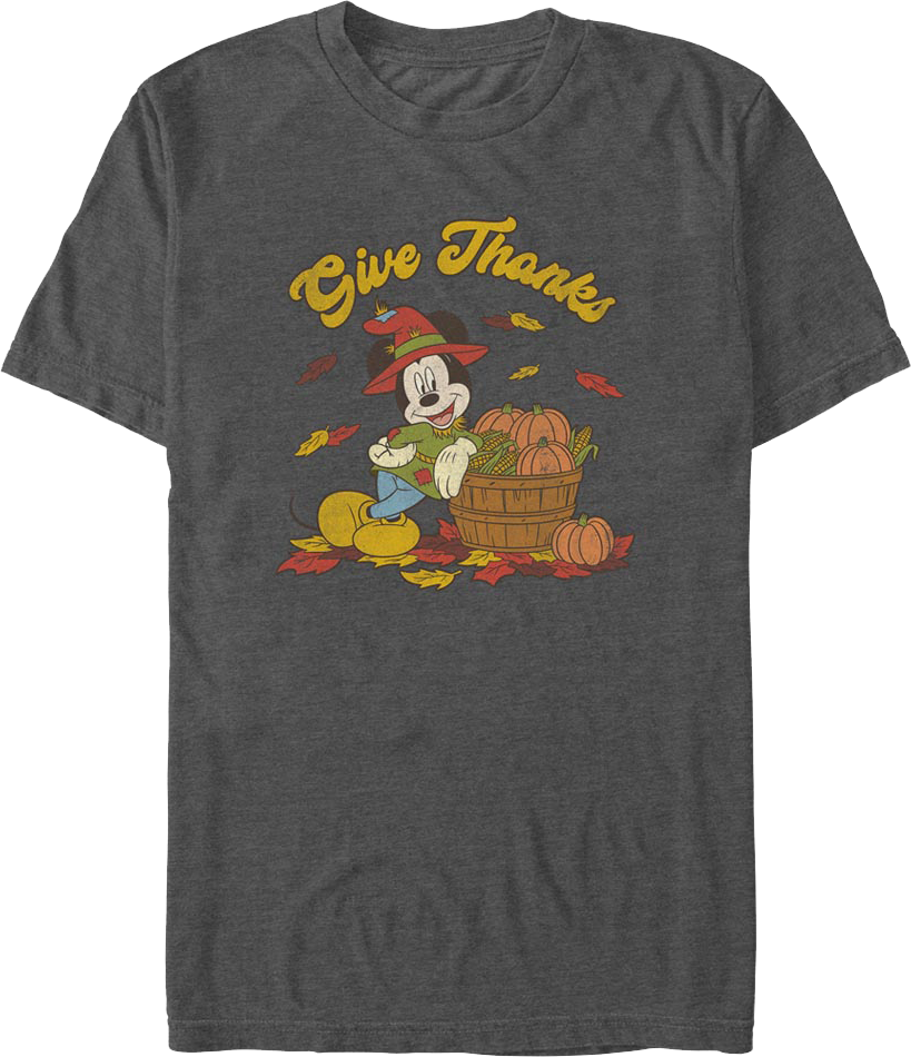 Mickey Mouse Give Thanks Disney T-Shirt product image 1