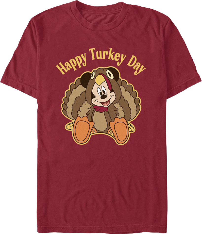 Mickey Mouse Happy Turkey Day Disney T-Shirt product image 1