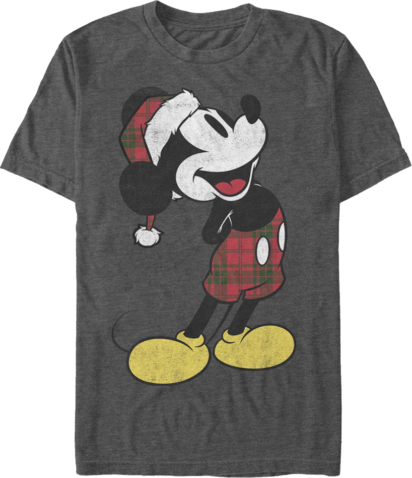 Mickey Mouse Santa Hat Disney T-Shirt