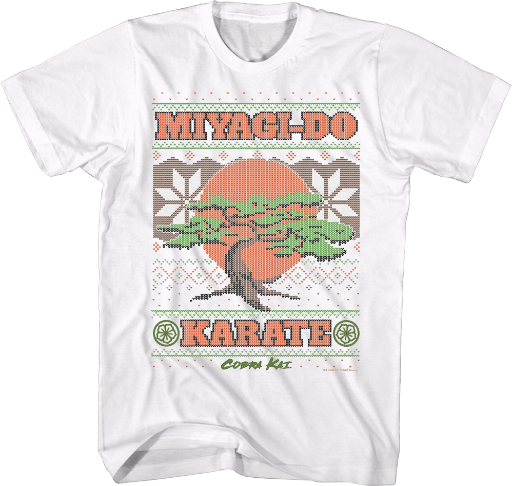 Miyagi-Do Faux Ugly Christmas Sweater Cobra Kai T-Shirt product image 1