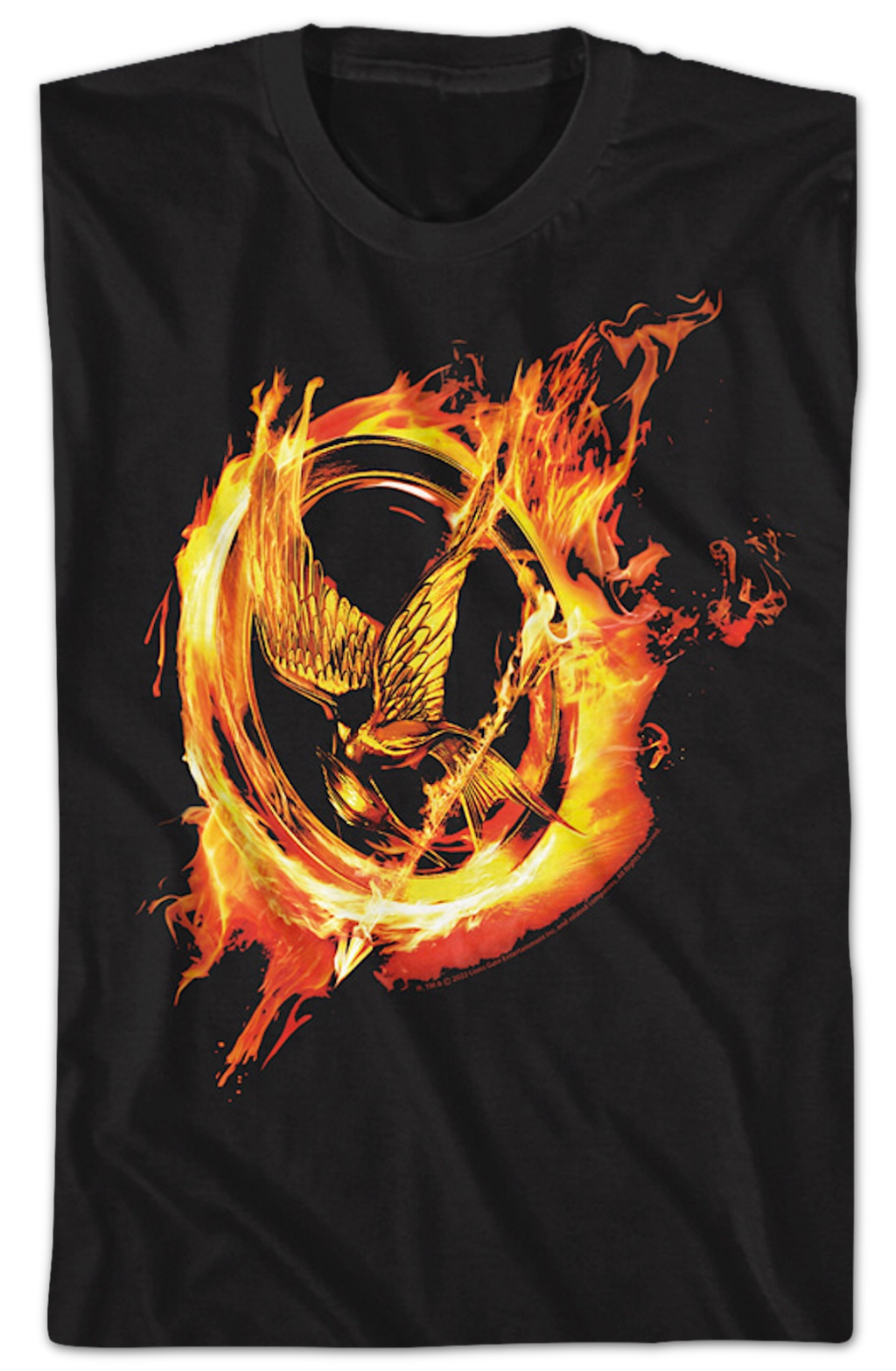 Mockingjay Flames Hunger Games T-Shirt product image 2