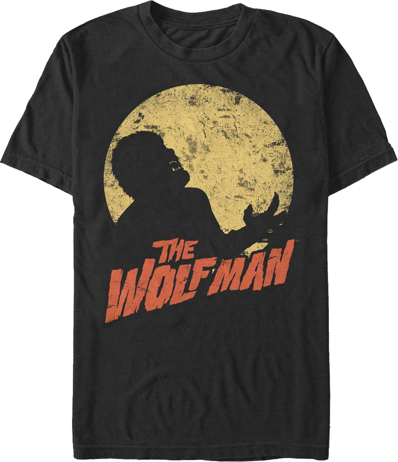 Moonlit Silhouette Wolf Man T-Shirt product image 1