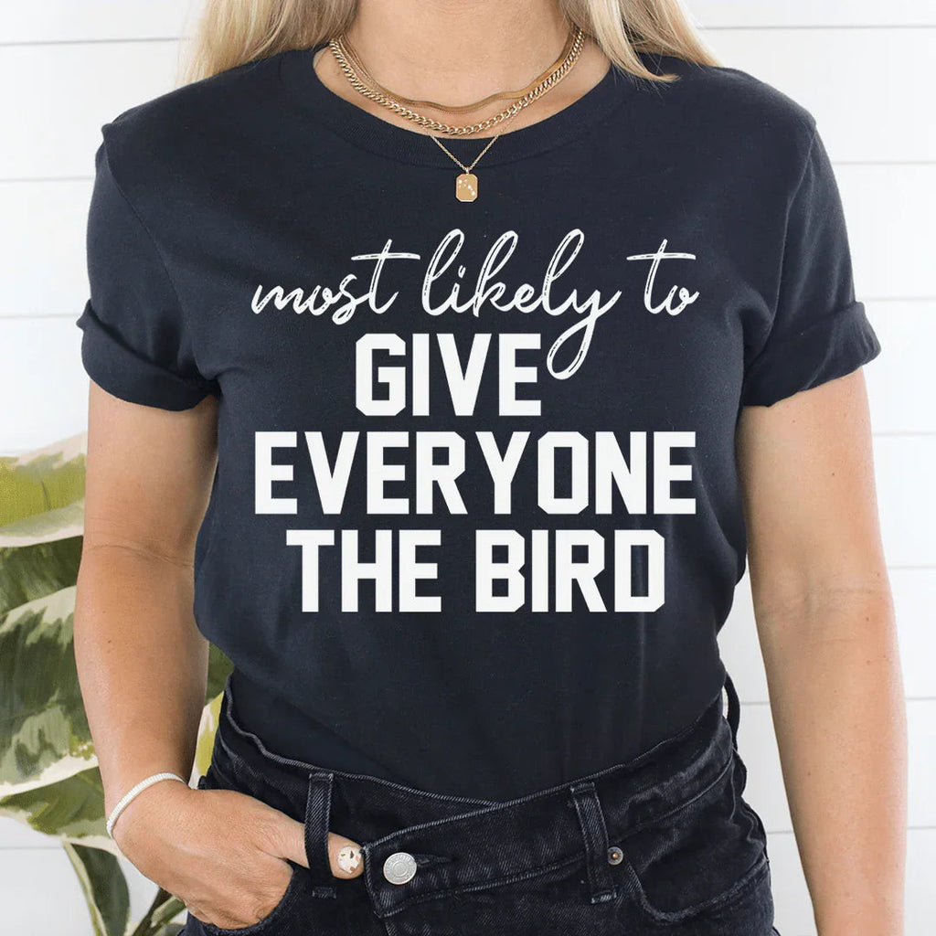 Cheeky Holiday Graphic T-Shirt – \"most likely to GIVE product image 1