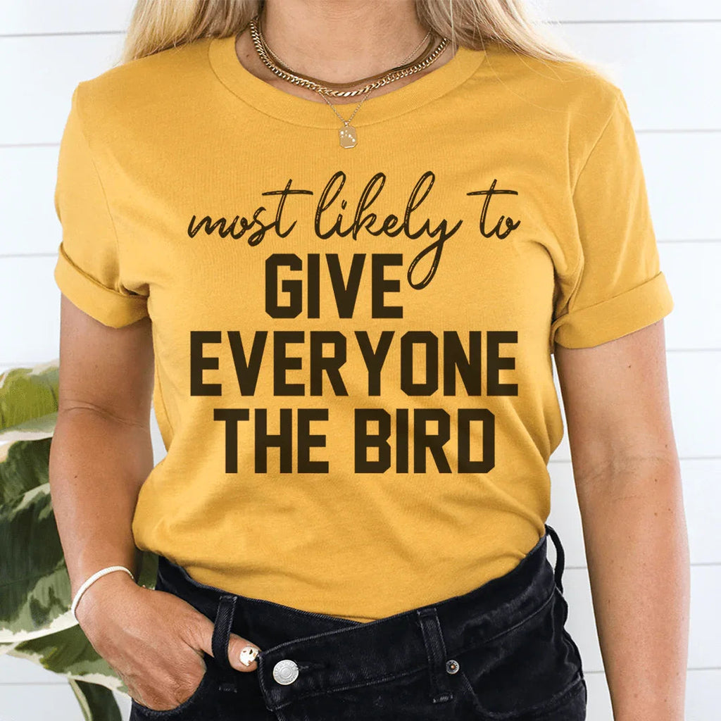 Cheeky Holiday Graphic T-Shirt – \"most likely to GIVE product image 3