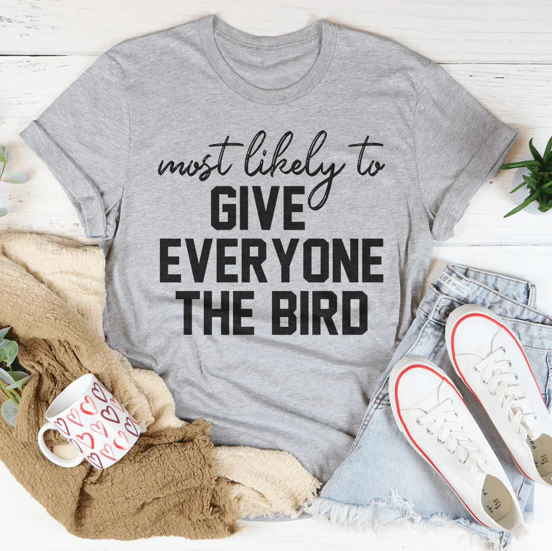 Cheeky Holiday Graphic T-Shirt – \"most likely to GIVE product image 2