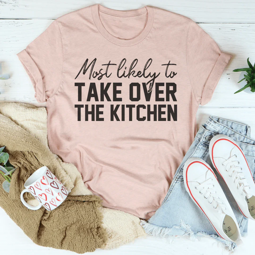 Most Likely To Take Over The Kitchen Thanksgiving Tee product image 4
