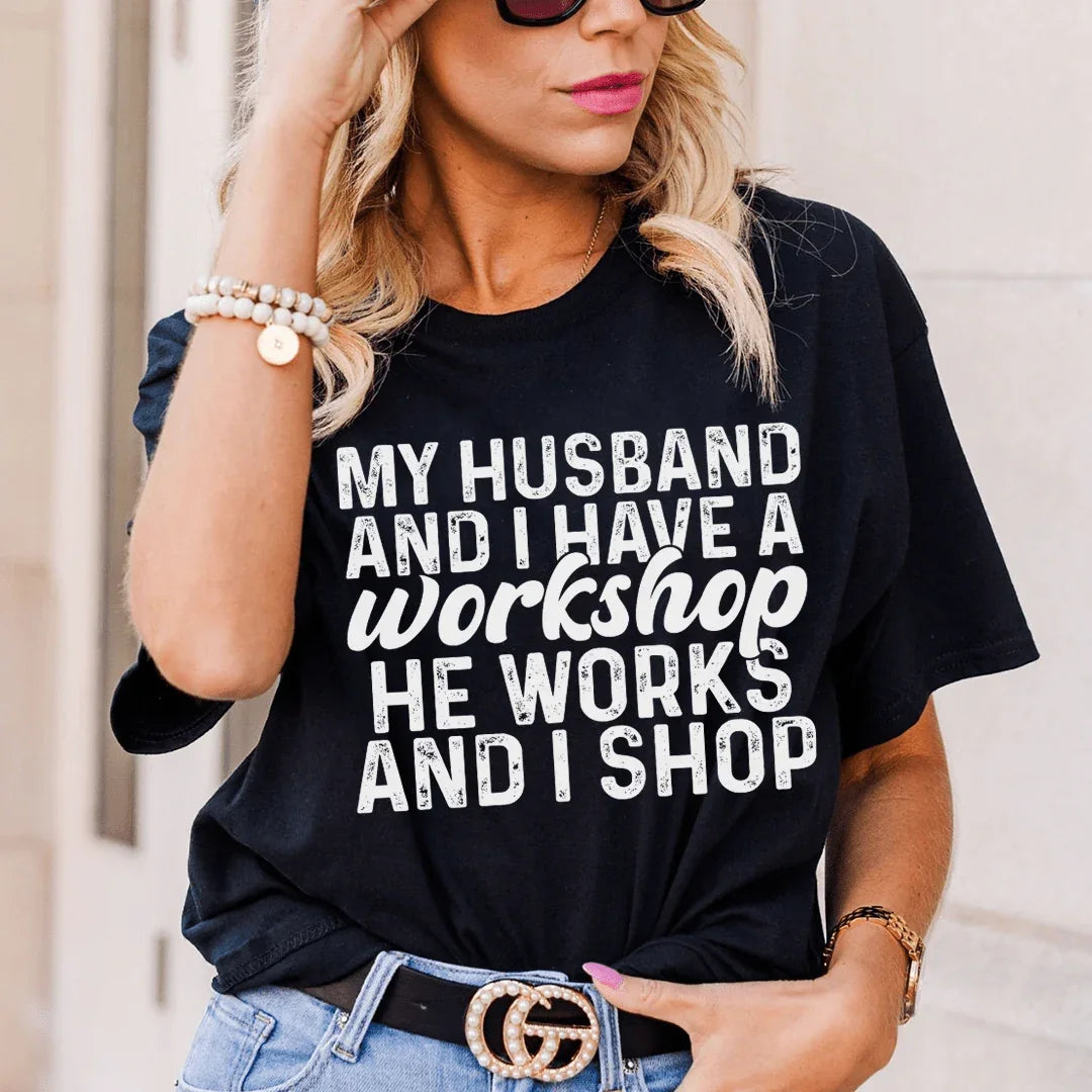 Couple Innuendo Graphic Tee – "My Husband And I Have A product image 1