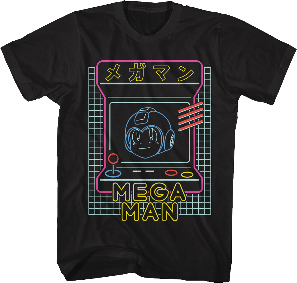 Neon Arcade Game Mega Man T-Shirt product image 1