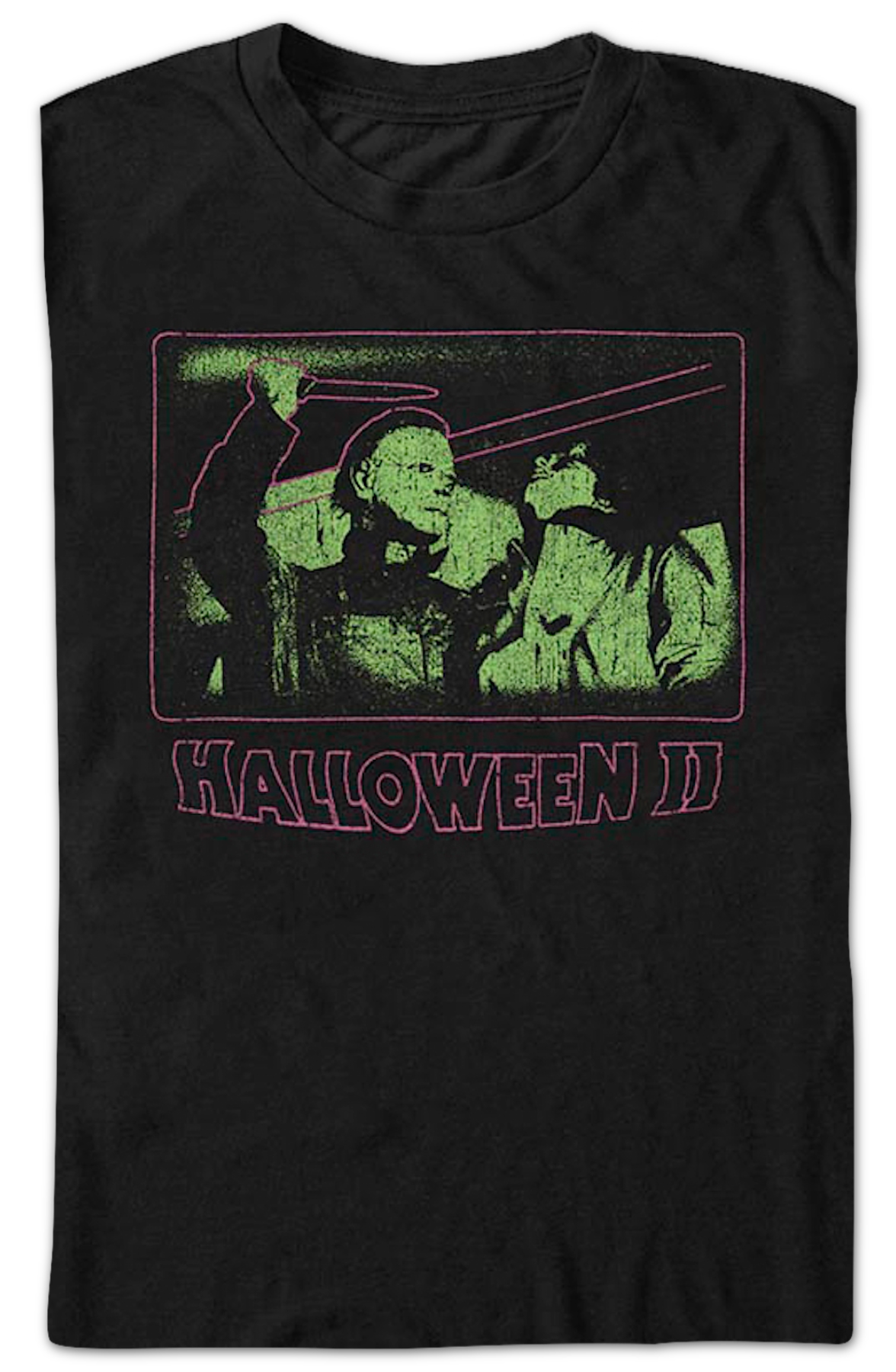 Neon Michael Myers Attack Halloween II T-Shirt product image 2