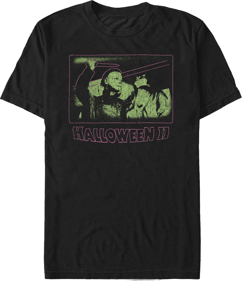 Neon Michael Myers Attack Halloween II T-Shirt product image 1
