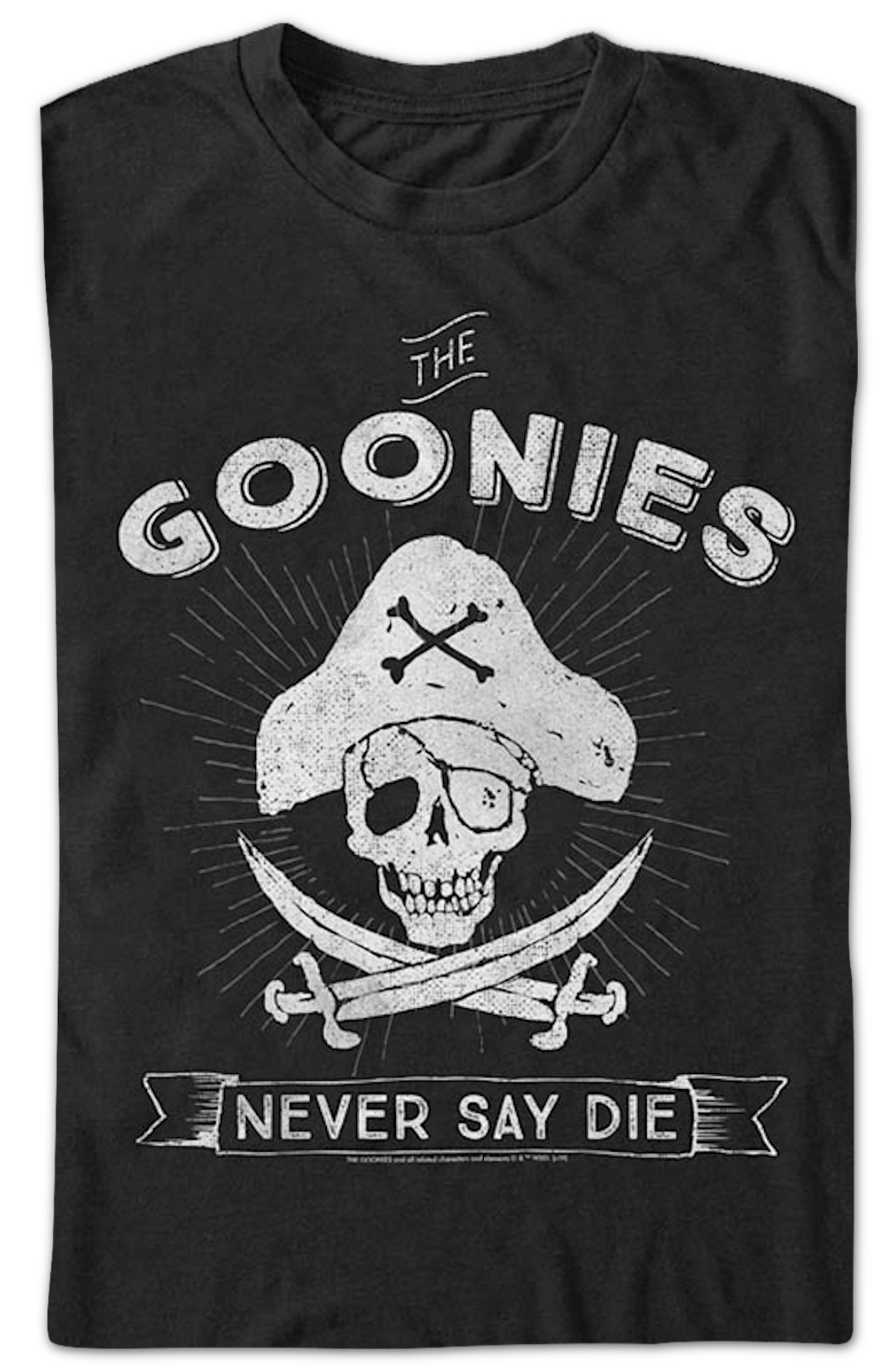Never Say Die Pirate Logo Goonies T-Shirt product image 2