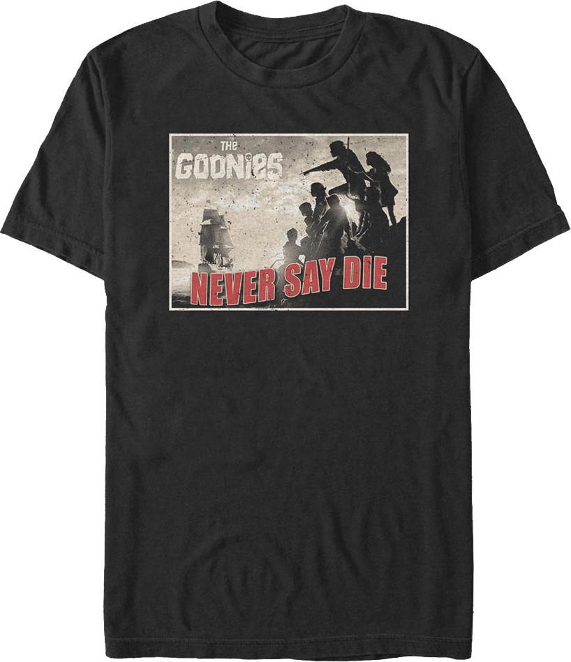 Never Say Die Postcard Goonies T-Shirt product image 1