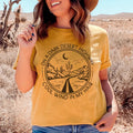 Retro Music Lyric Graphic Tee – "On A Dark Desert Highway" product image 1