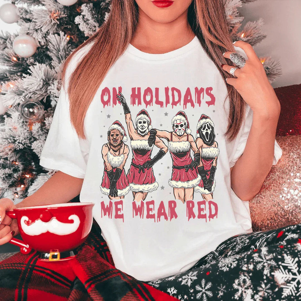 On Holidays We Wear Red Tee product image 3