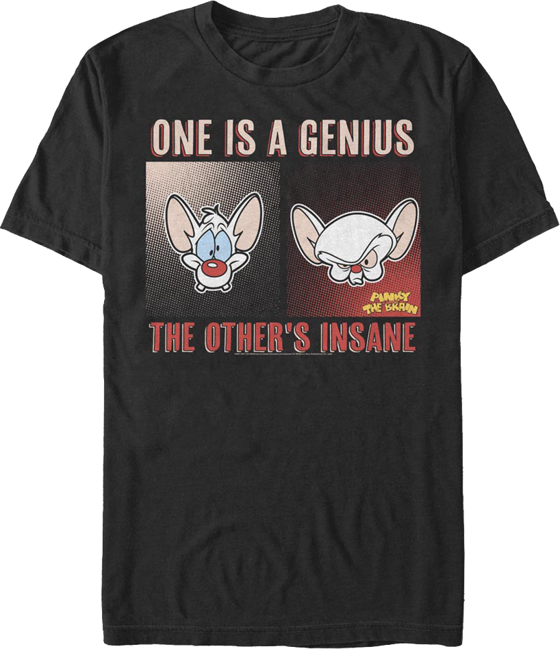 One is a Genius the Other is Insane Pinky and Brain T-Shirt product image 1