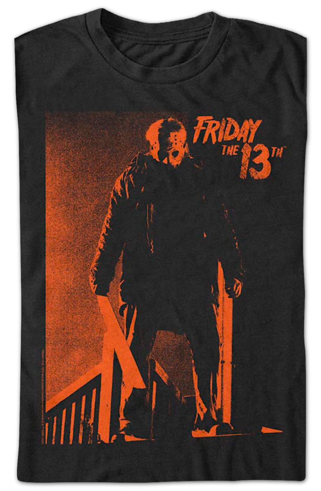 Orange Jason Voorhees Photo Friday The 13th T-Shirt product image 2