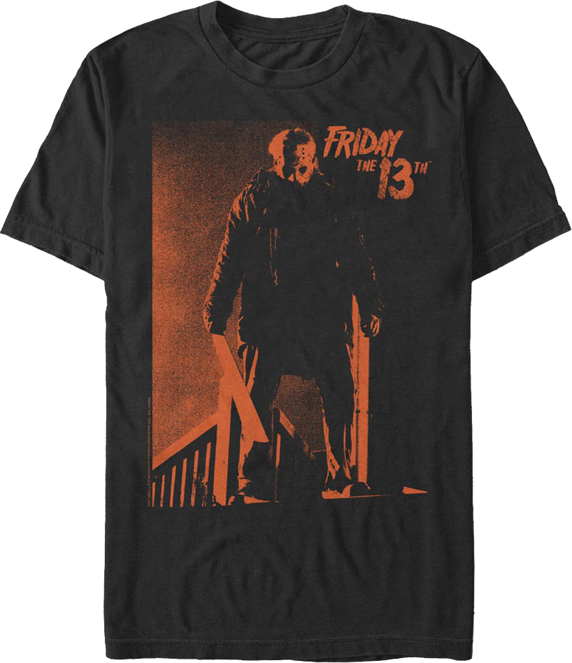 Orange Jason Voorhees Photo Friday The 13th T-Shirt product image 1
