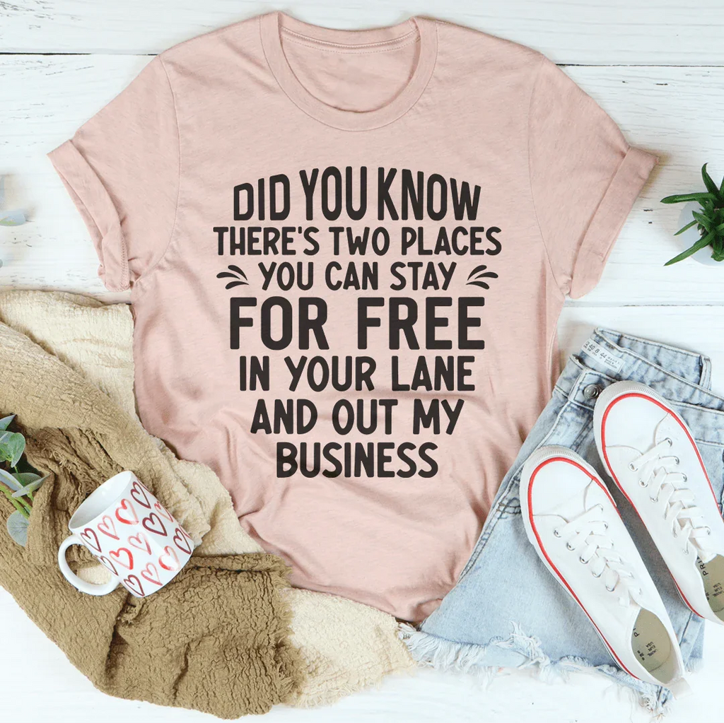 Places You Can Stay For Free Tee product image 3